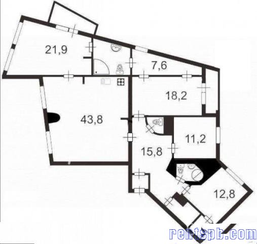 Продам квартиру     
4-к квартира  150.1 м²  на 9 этаже  12-этажного монолитного дома