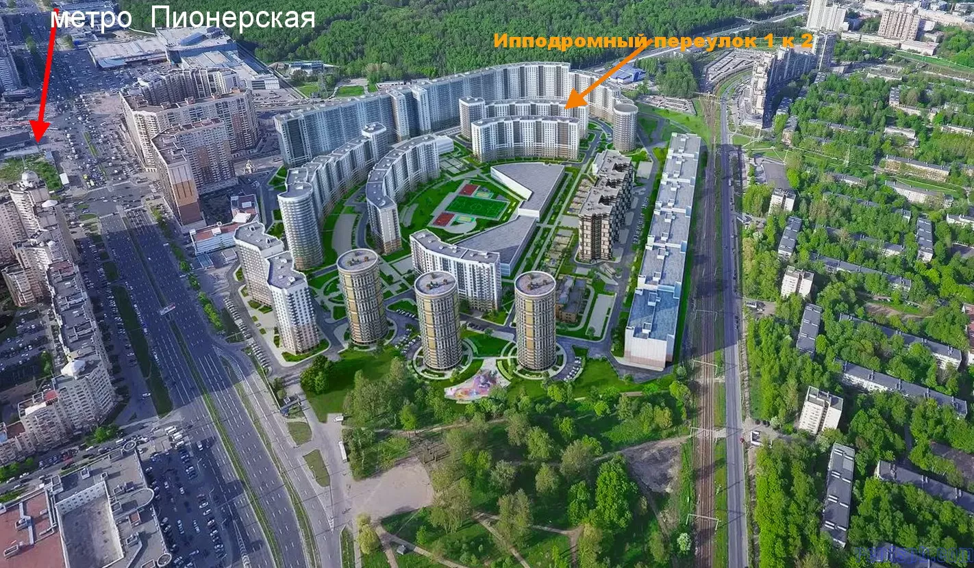 Ипподромный  перейлок 1 к 2  ЖК "Приморский квартал"
