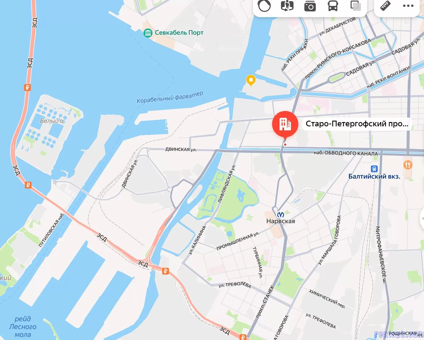 Старопетергофский проспект  д.14 Вид вода, в квартире все новое!